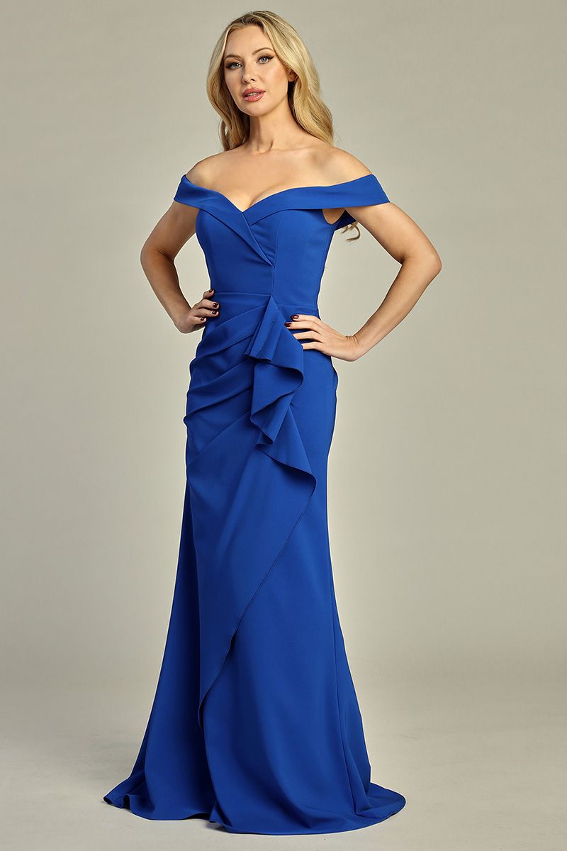 OFF THE SHOULDER SATIN DRESS