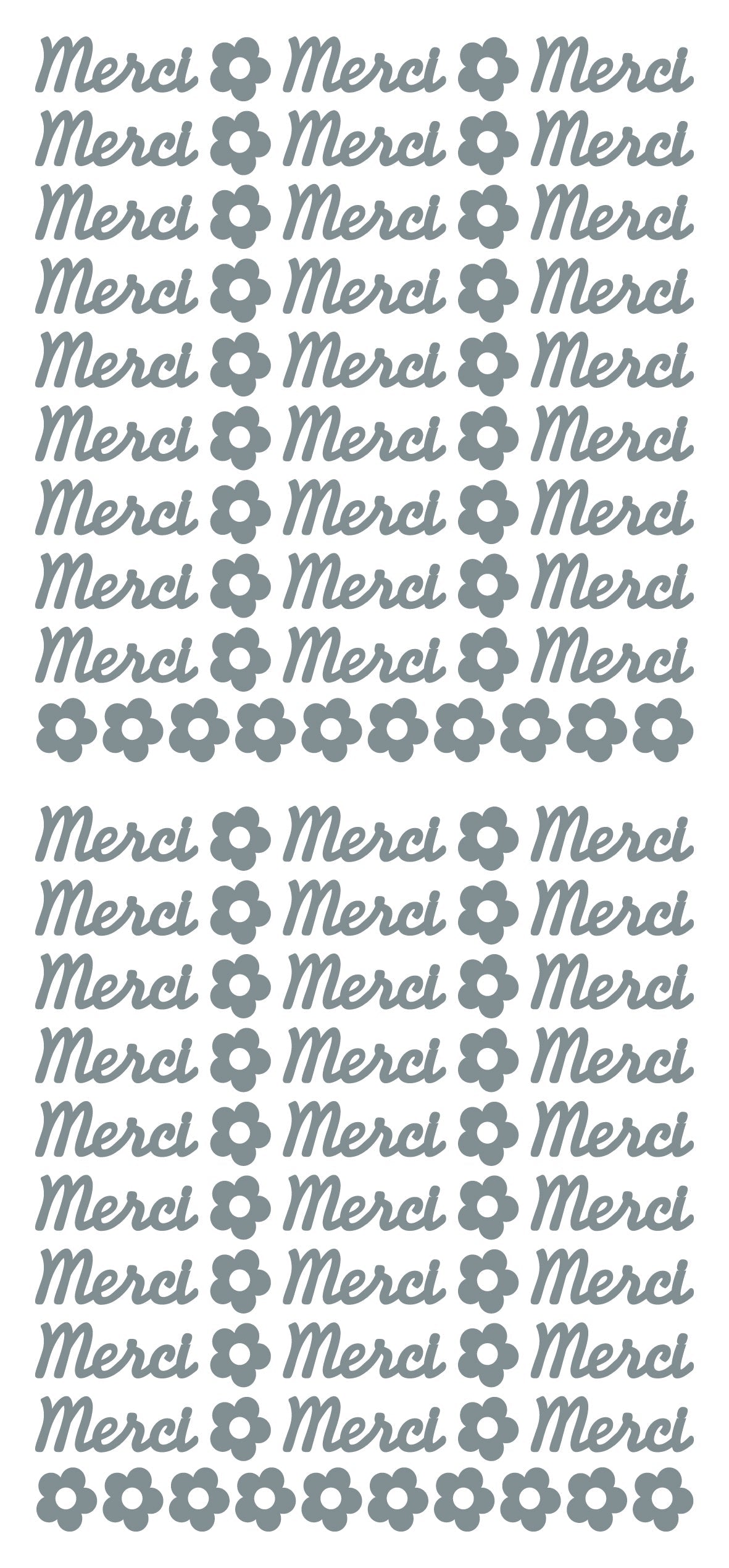 Autocollants à décoller - Merci