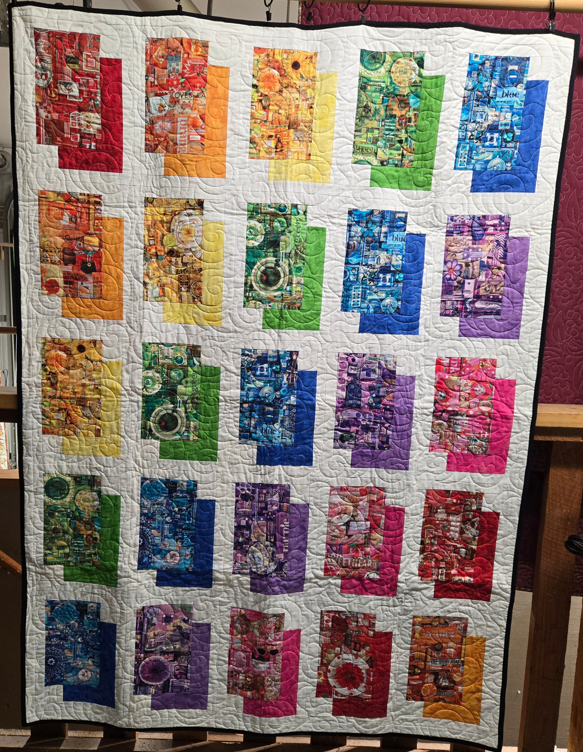 Échantillon en magasin - Courtepointe double - Boîtes à ombre