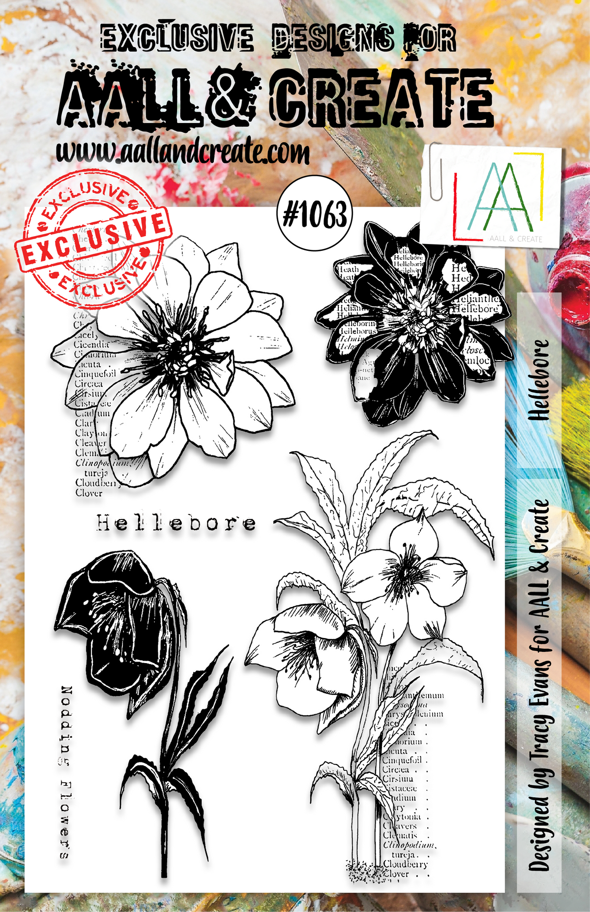 AALL and Create Lot de Tampons A5 - 1063 - Hellébore