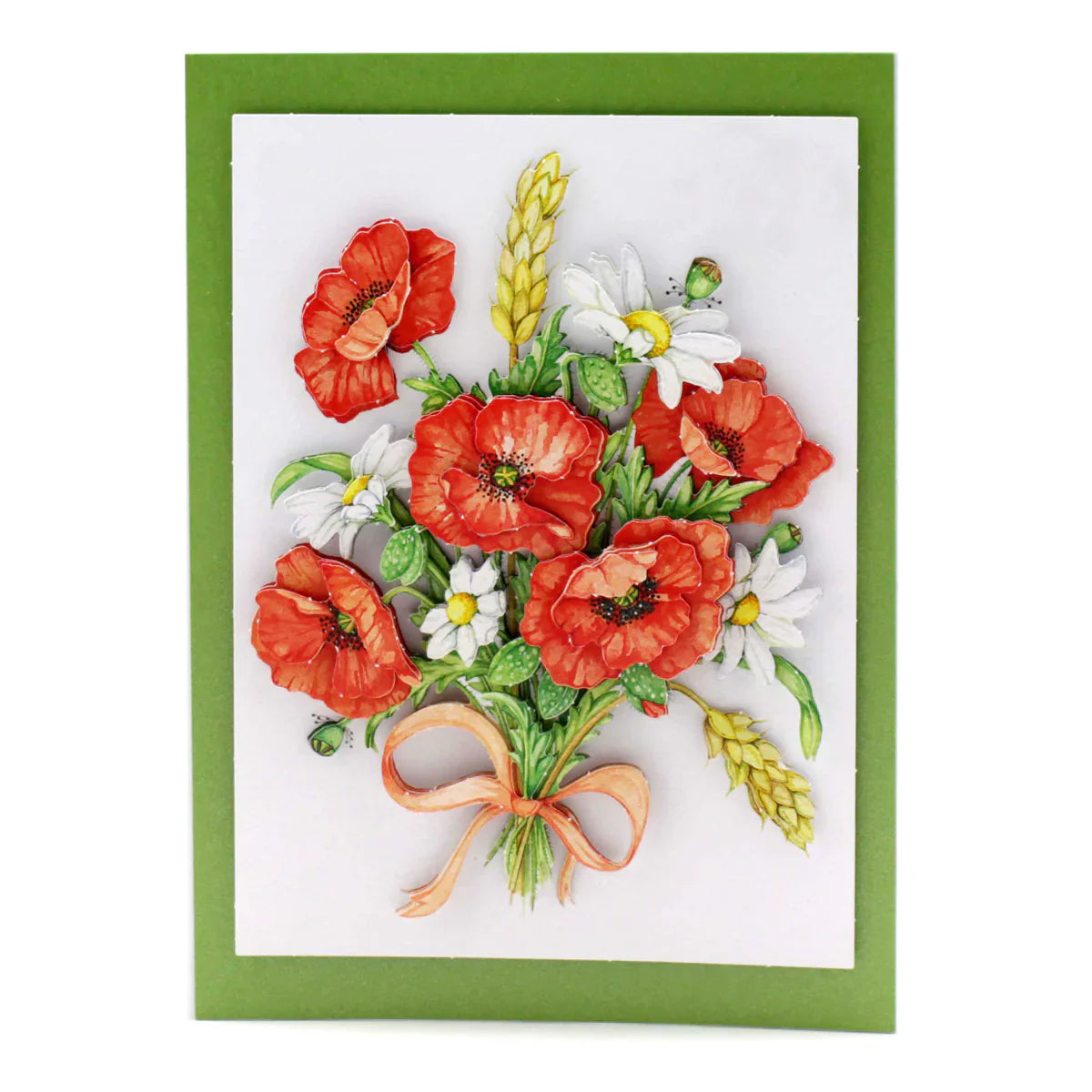 Découpage prédécoupé – Coquelicots dans un champ de maïs (Lot de 3)