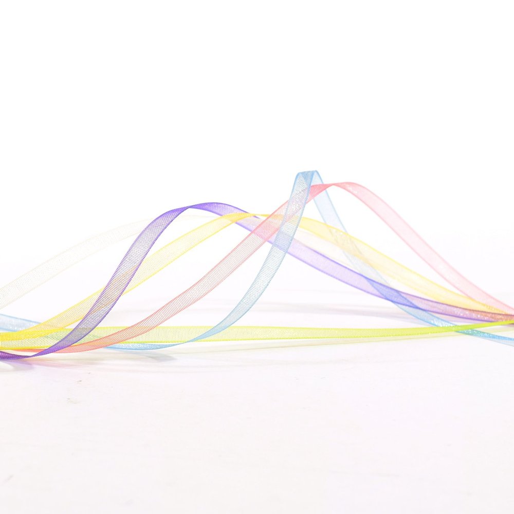 Vaessen Creative Ruban Organza 6 Couleurs 3mmx2m Printemps