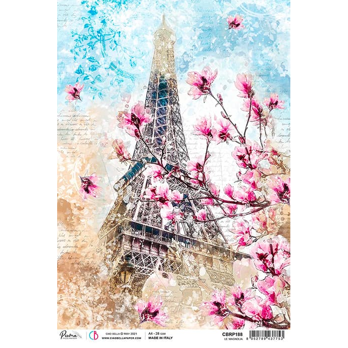 Ciao Bella Papier de Riz A4 Le Magnolia
