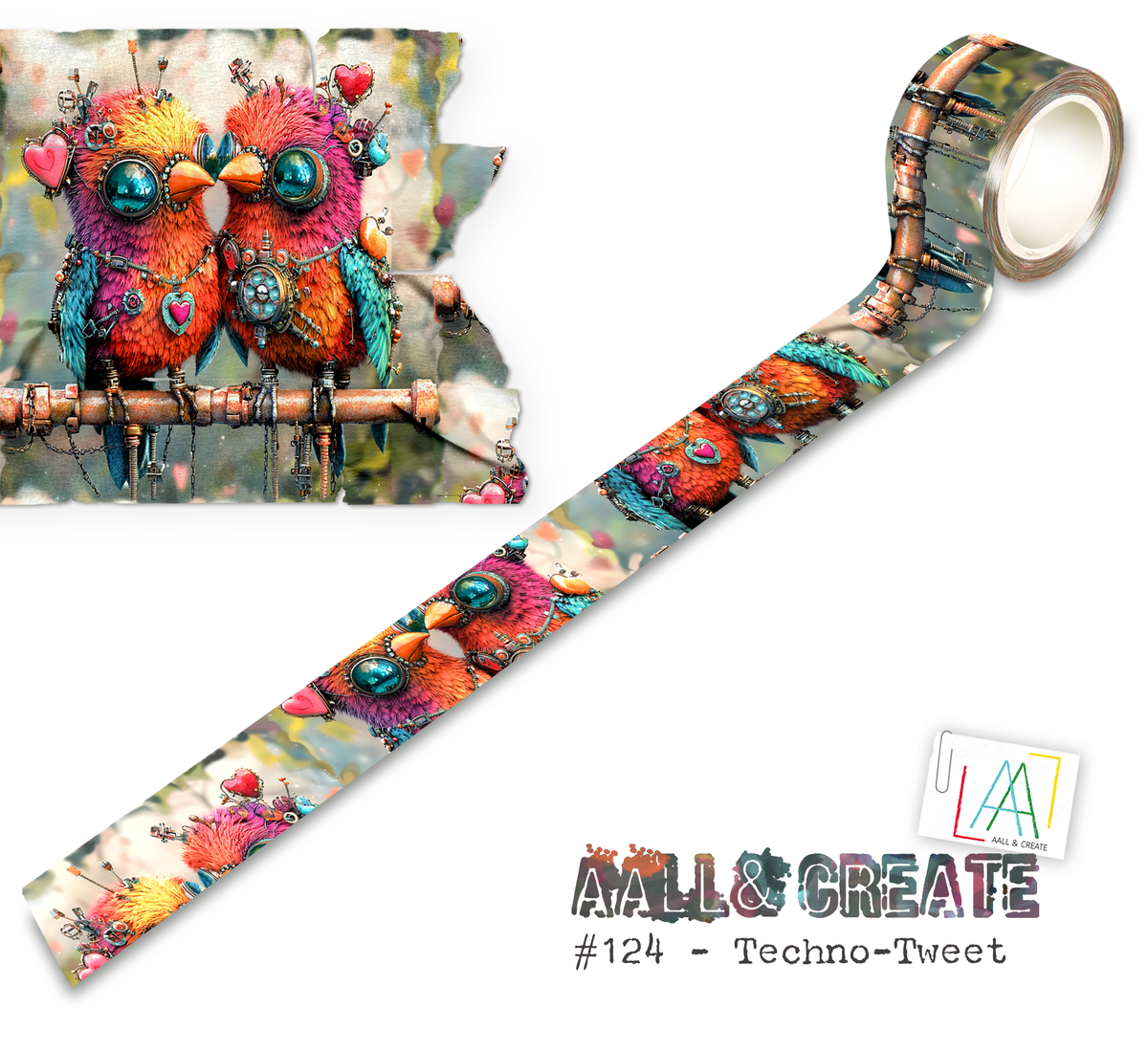 AALL and Create - Rouleau de Masking Tape 25mm x 10m - Techno-Tweet (Superposez-le !)