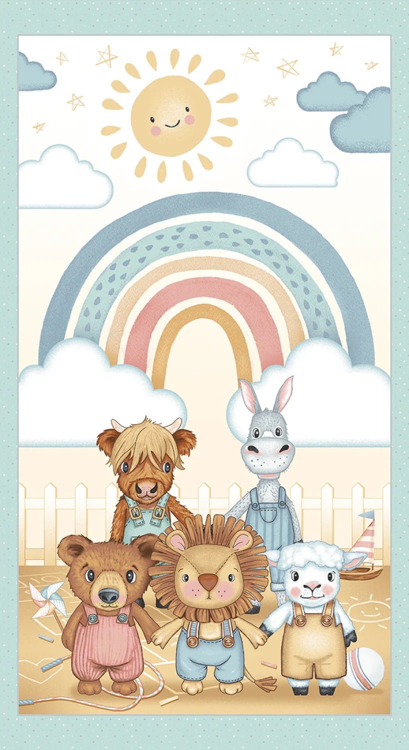 Boho Buddies - Panneau Animaux Jaune Clair - 1724P-44