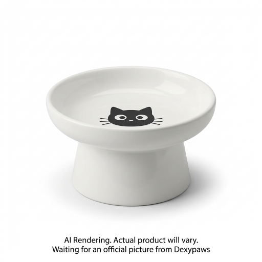 Hungry Cat Flat Top Ceramic Bowl for Cats