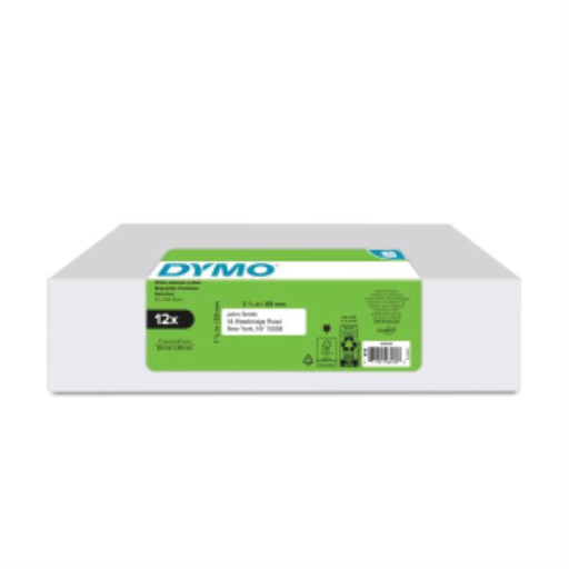 DYMO Authentic LW Mailing Address Labels for LabelWriter Label Printers, White, 1-1/8" x 3-1/2", 12 rolls of 350 (4200 Total)