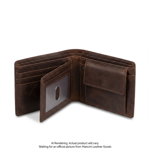 Portefeuille à deux volets Buffalo RFID Secure avec porte-monnaie