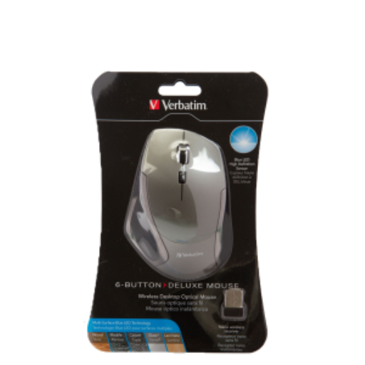 Souris LED bleue 6 boutons Verbatim (graphite)