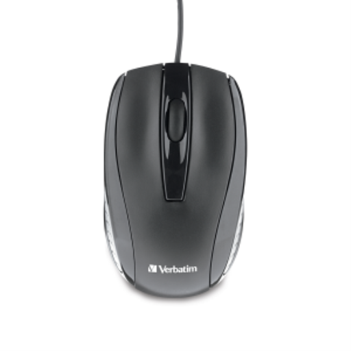 Verbatim Corded Optical Mouse - Black