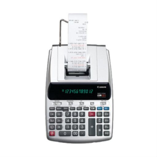 2198C002 Calculatrice imprimante Canon MP-11DX-2 argentée à deux couleurs