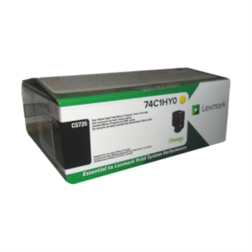 Cartouche de toner jaune de 12 000 pages Lexmark CS/CX725 du programme de retour