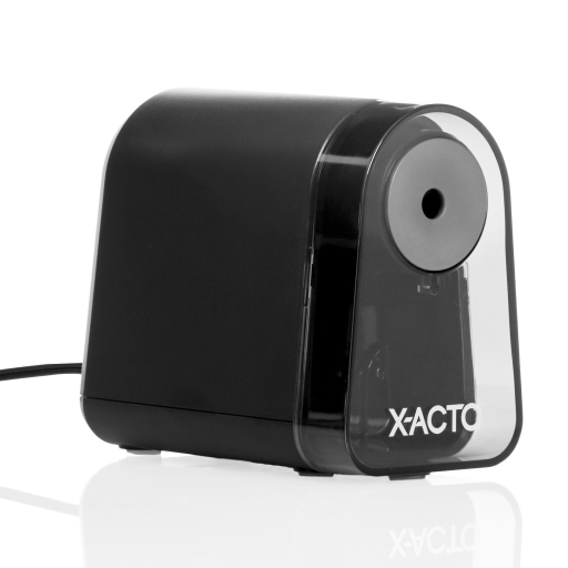Taille-crayon électrique X-ACTO Mighty Mite, avec économiseur de mine, moteur SafeStart, noir, 1 pièce