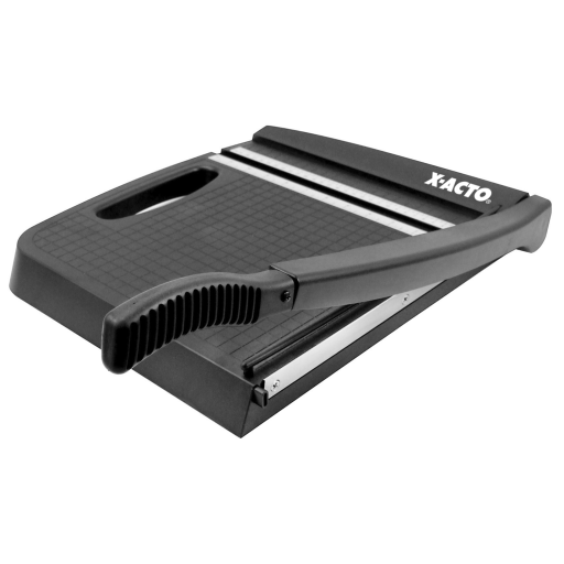 Massicot à guillotine en plastique X-ACTO, coupe-papier portable, capacité de 10 feuilles, noir, 30,5 cm (12")