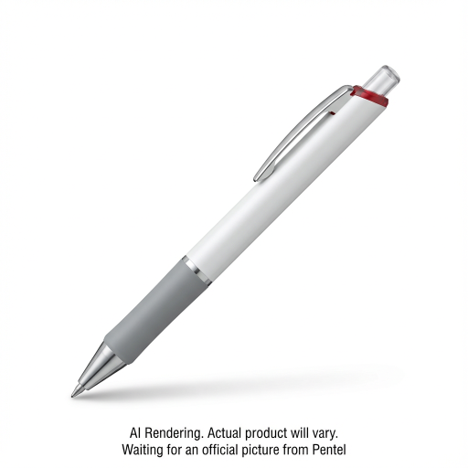 Pentel Floatune, Retractable Advanced Rollerball Pen, 0.3mm Tip, Red Ink