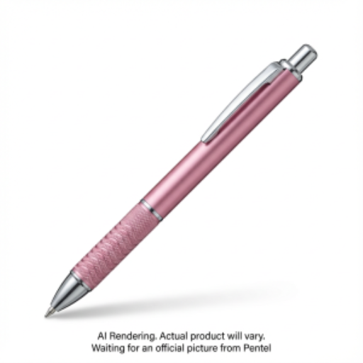 EnerGel Alloy Retractable Premium Liquid Gel Pen, (0.7mm) Metal Tip, Pink Barrel, Black Ink, 1PC Pack