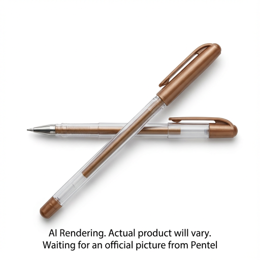 Pentel Arts Slicci Metallic (0.8mm) Stylo gel à pointe fine encre métallisée bronze