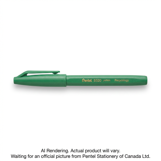 Pentel Arts Sign Pen Fiber-Tipped Pen, (2.0mm), Green Ink