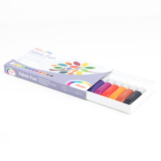 Fabric Fun - Peinture textile : Set de 12 tubes de couleurs