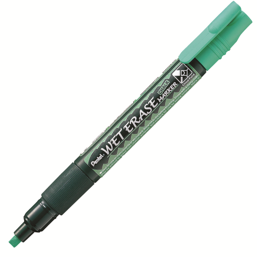 Marqueur Craie Liquide Pentel Arts, Pointe Biseautée Fine, Encre Verte