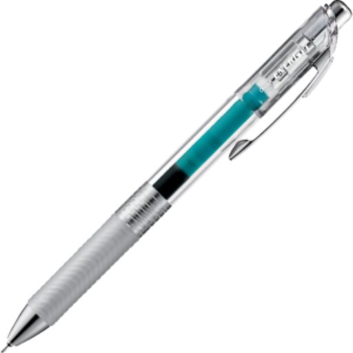 EnerGel Infree Retractable Liquid Gel Pen, (0.5mm) Needle Tip, Turquoise Ink