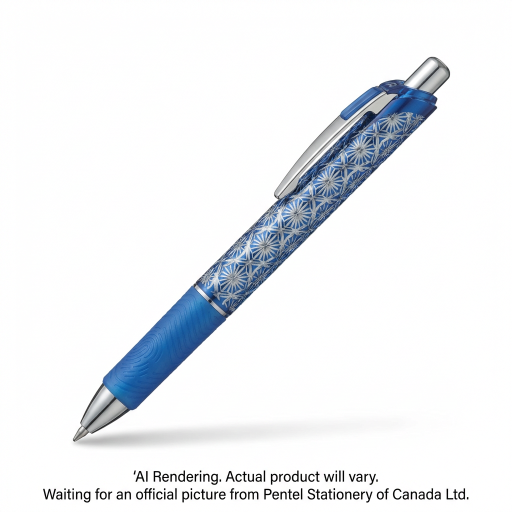 Pentel EnerGel Limited Edition Edo-Kiriko #5 (0.5mm) Metal Tip, Blue Ink