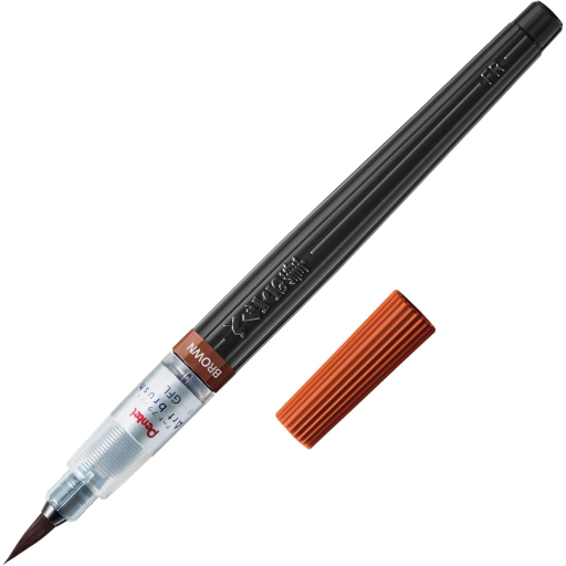 Pentel Arts Colour Brush 1PC Pack, Brown Ink