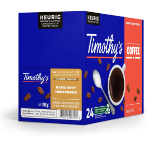 Timothy'S® Coffee Single Serve - Timy Kc Rs Maple Taffy M-R 24Ct Sl
