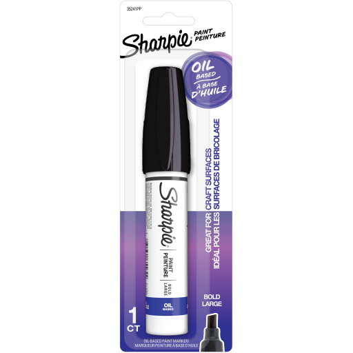 Marqueur peinture à l'huile Sharpie, pointe large, noir, 1 unité