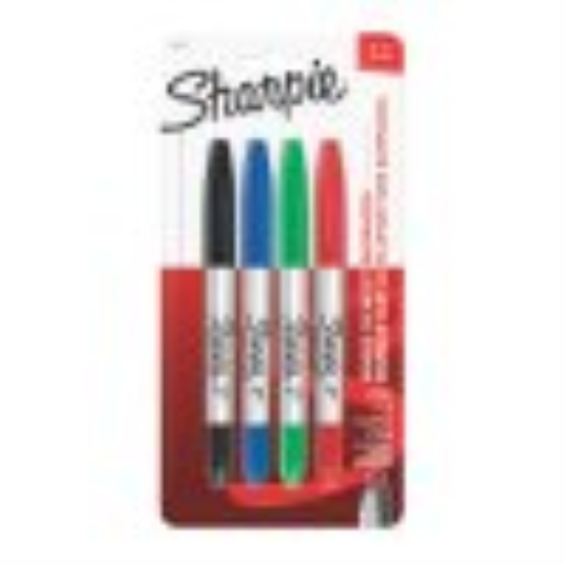 Marqueurs permanents à double pointe Sharpie, pointe fine et ultra-fine, couleurs assorties, paquet de 4