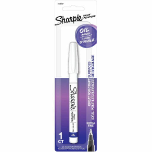 Marqueurs de peinture à base d'huile Sharpie - Pointe extra fine - Encre blanche - À base d'huile - 1/Paquet