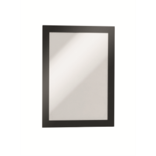 DURABLE Self-Adhesive Magnetic DURAFRAME Document Sign Holder, Half Letter-Size 5-1/2" x 8-1/2", Black, 2 Pack (491301)