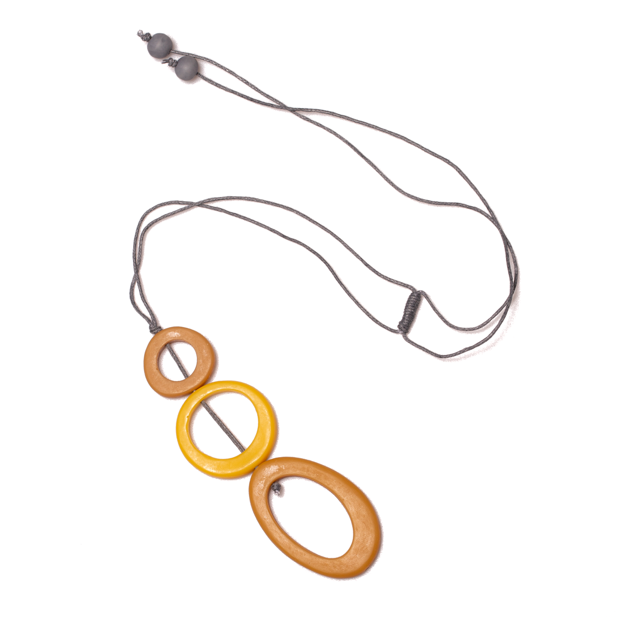 Tonal Triple Resin Hoop Pendant