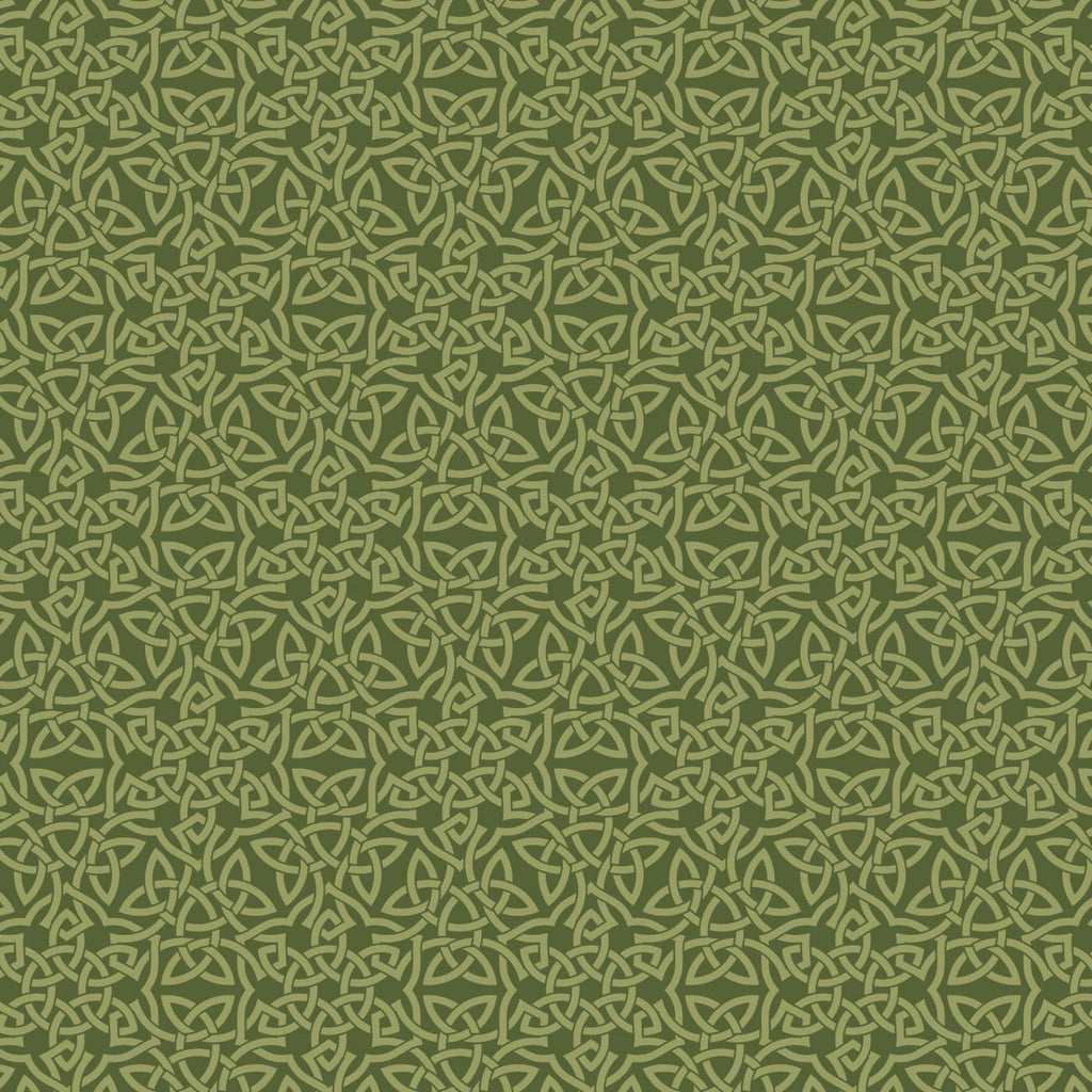 Celeste - Camelot Fabrics - Celtic Knots - Vert