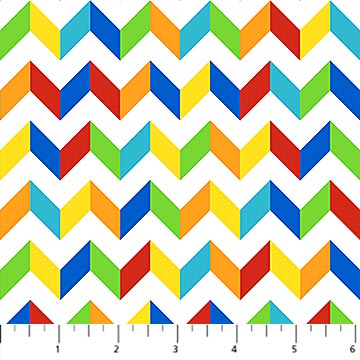 Deborah Edwards - Fun & Games - Multi Chevron Blanc - 25070-10