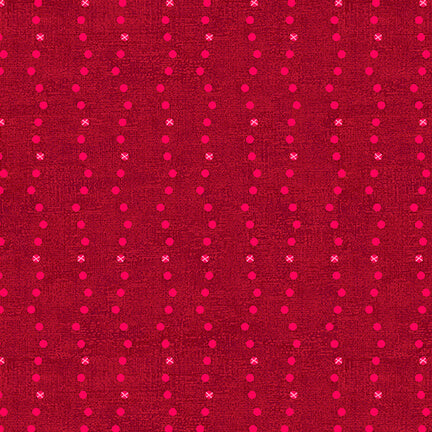 Stof - Basically - 4512-828 - Red Dotted Lines