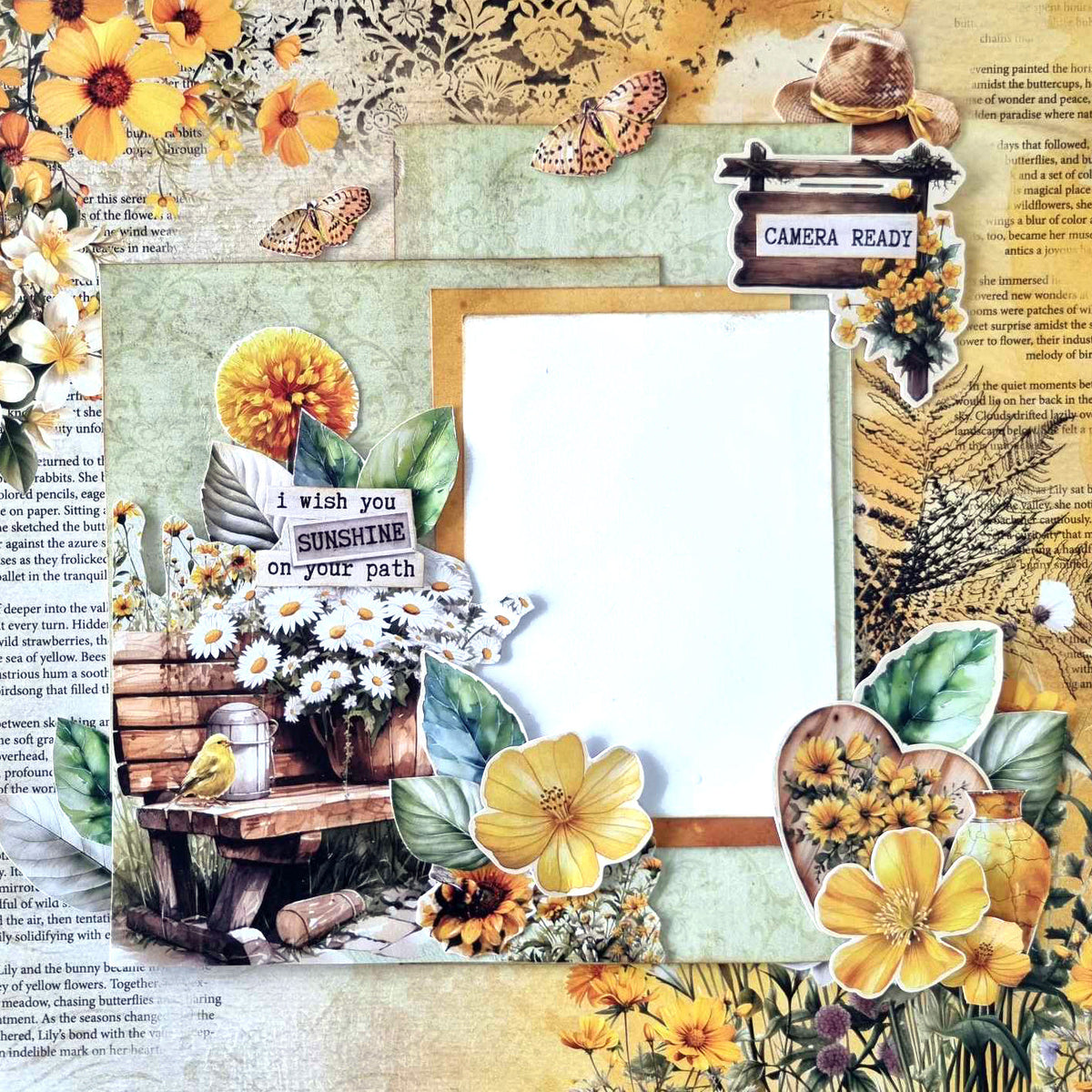 3Quarter Designs Hey Buttercup Papier Design 30x30cm & Set de Diecuts