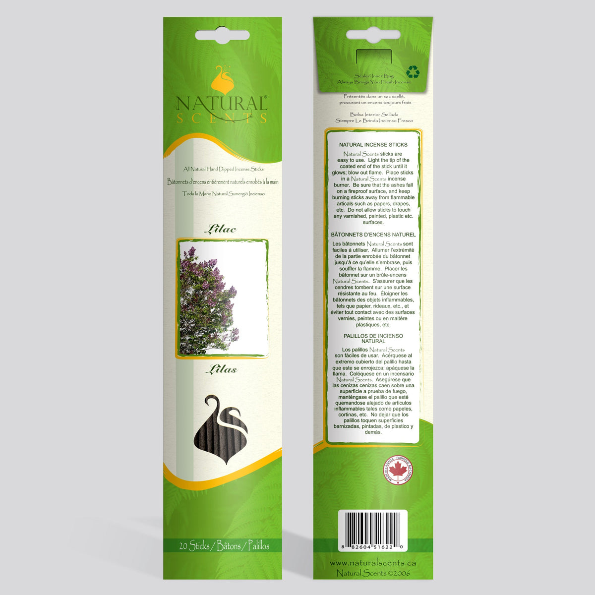 Bâtonnets d'encens Lilas Senteurs Naturelles