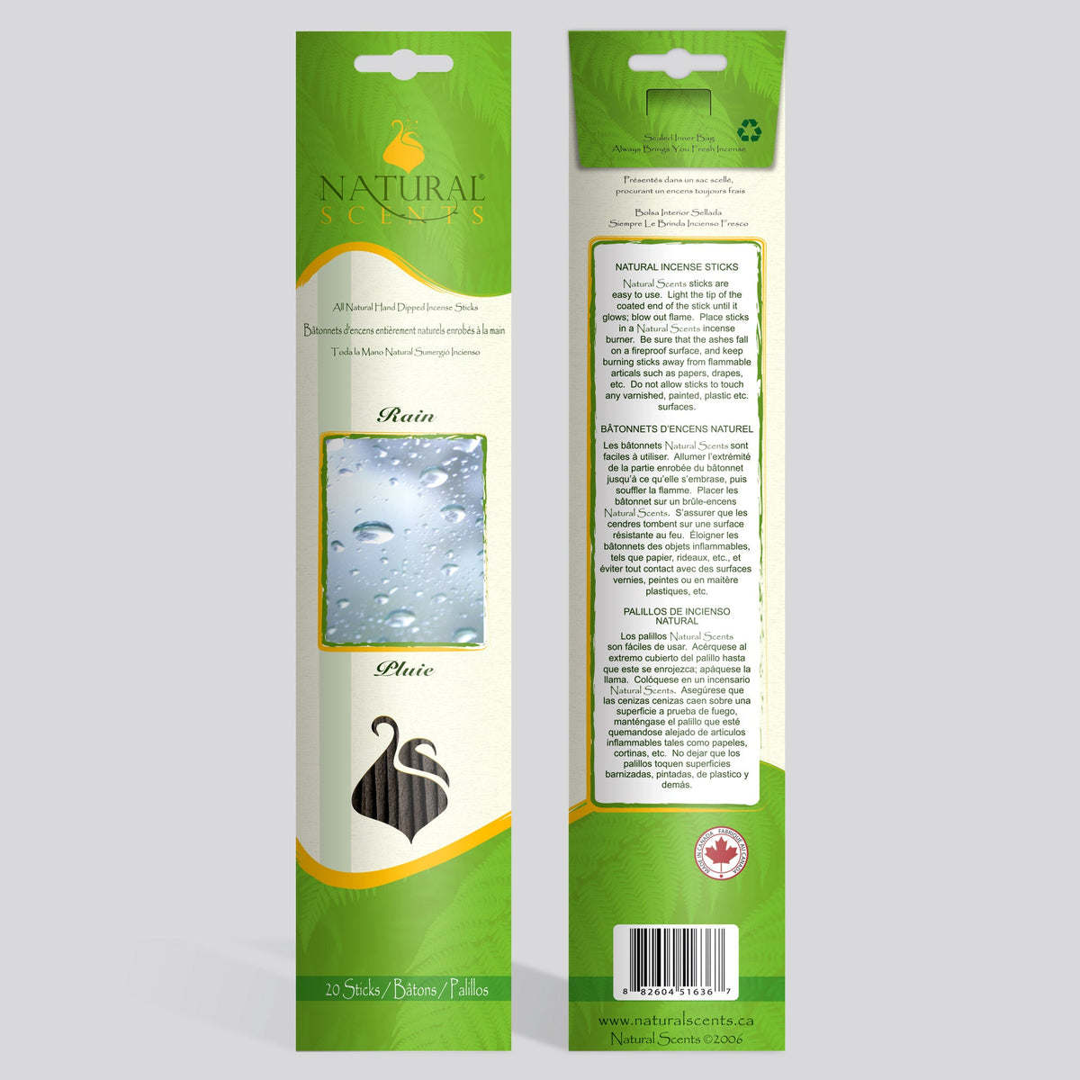 Bâtons d'encens Pluie Parfums Naturels