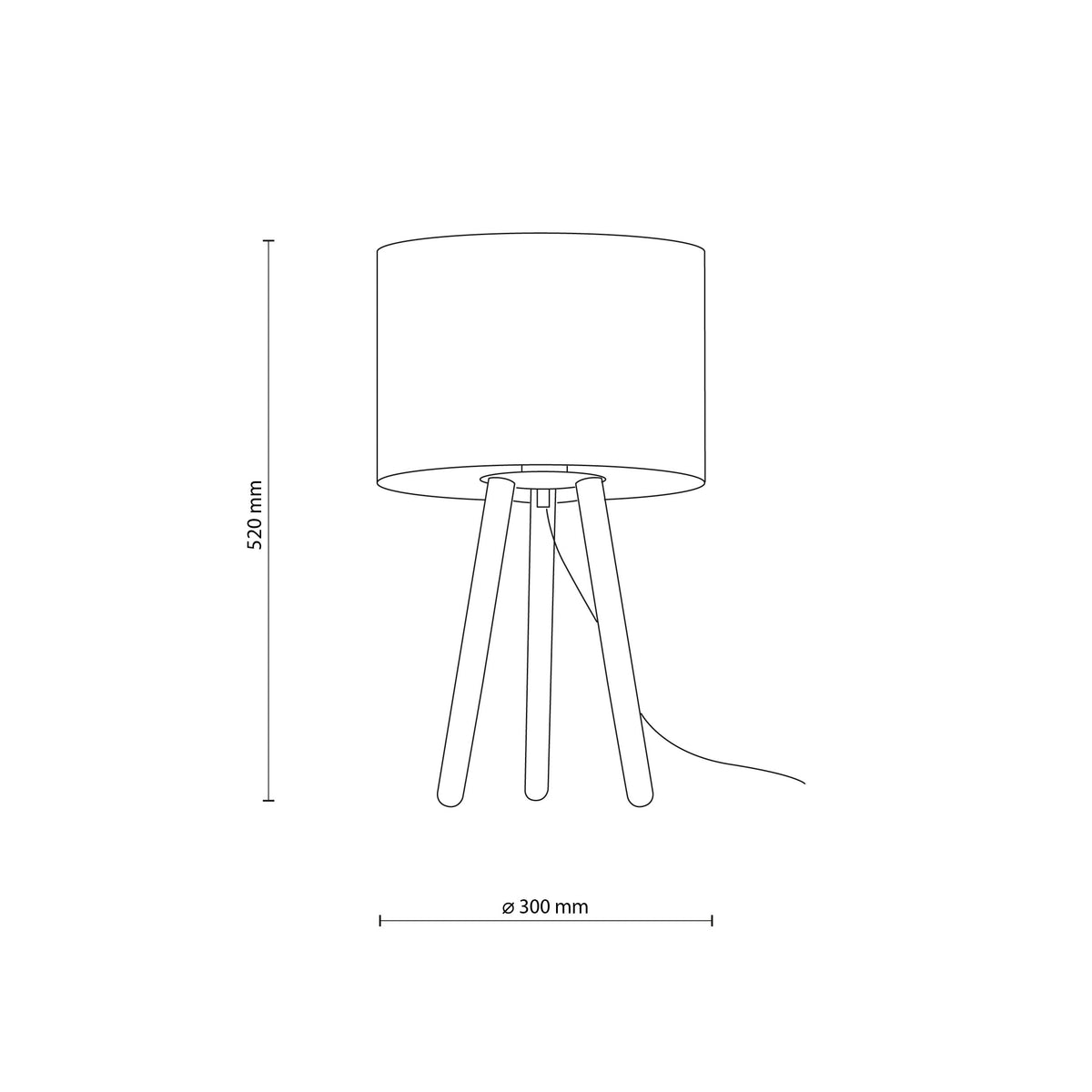 Lampe de chevet TOKYO noire (liquidation)