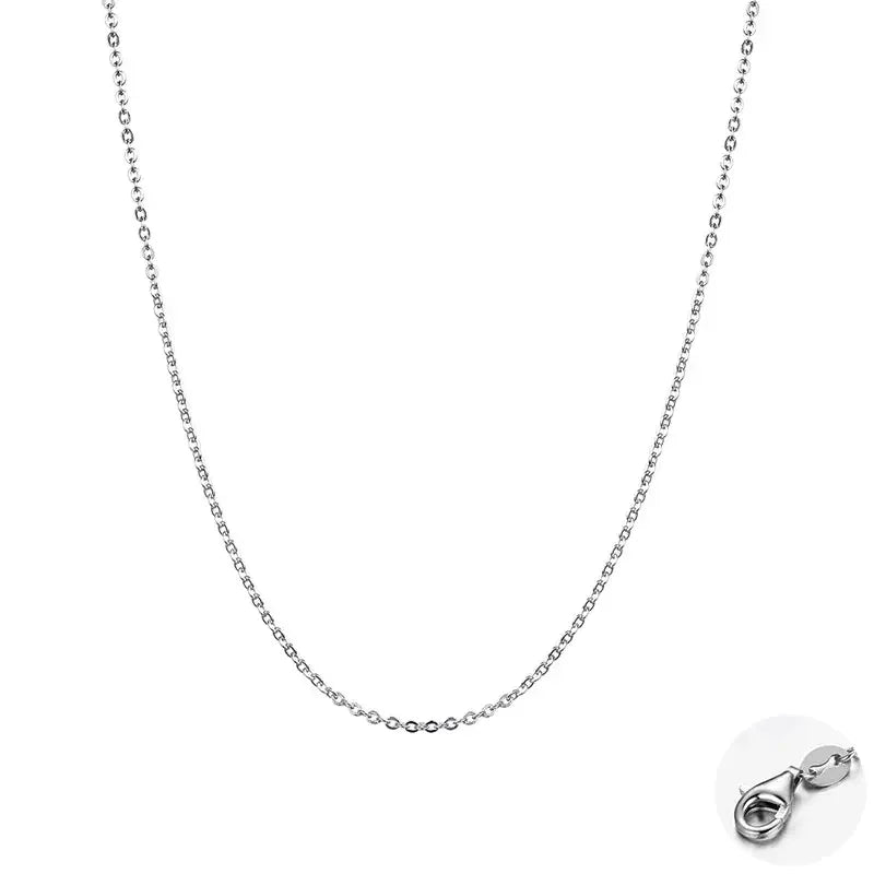 Collier chaîne basique en argent sterling 925 couleur or véritable - Sca016