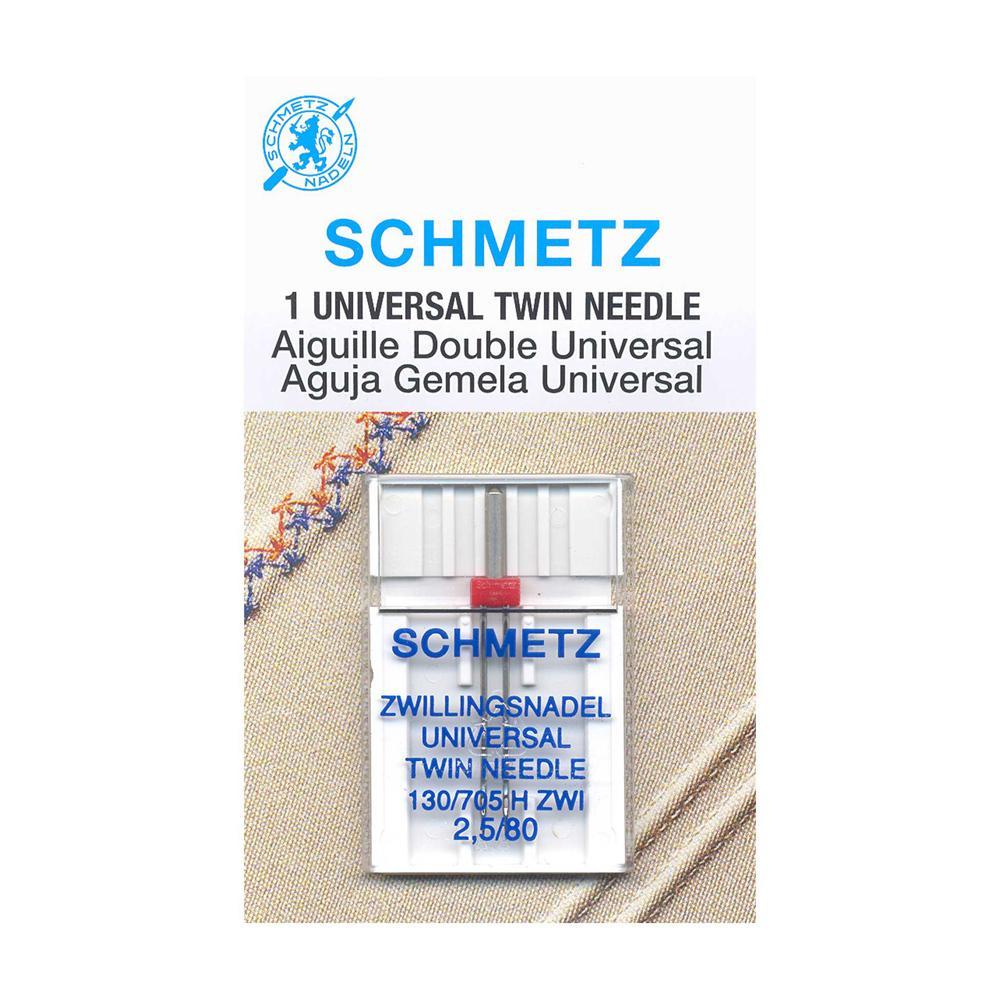 SCHMETZ #1723 Twin Needle Carded - 80/12 - 2.5mm - 1 Piece