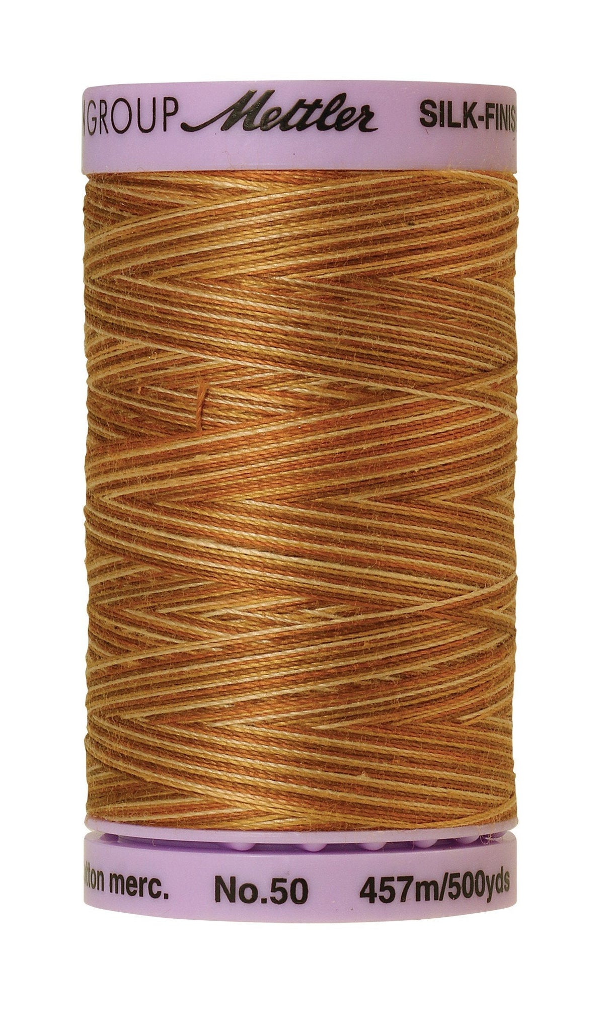 Fil de coton mercerisé panaché Mettler Silk-Finish 50, 500 yd/457 m, Iced Coffee