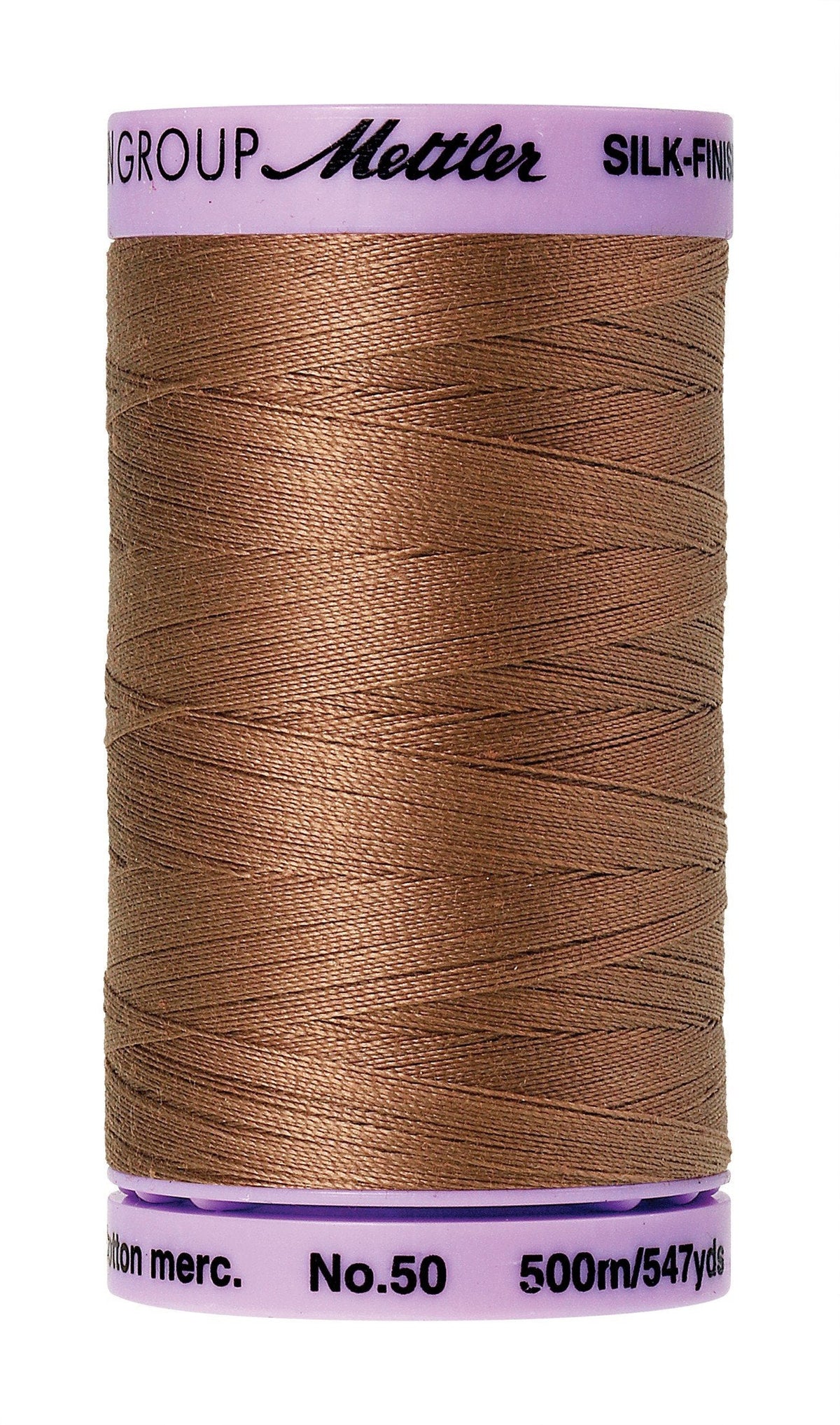 Fil de coton massif Mettler Silk-Finish 50 WT 500 m Noyer