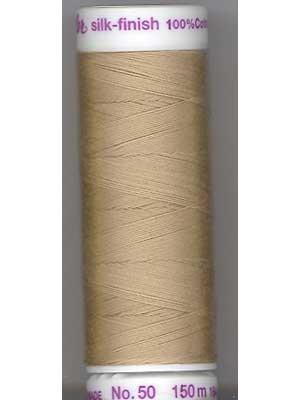 Fil de coton solide Mettler Silk-finish 50wt 164 yd/150 m Sandstone
