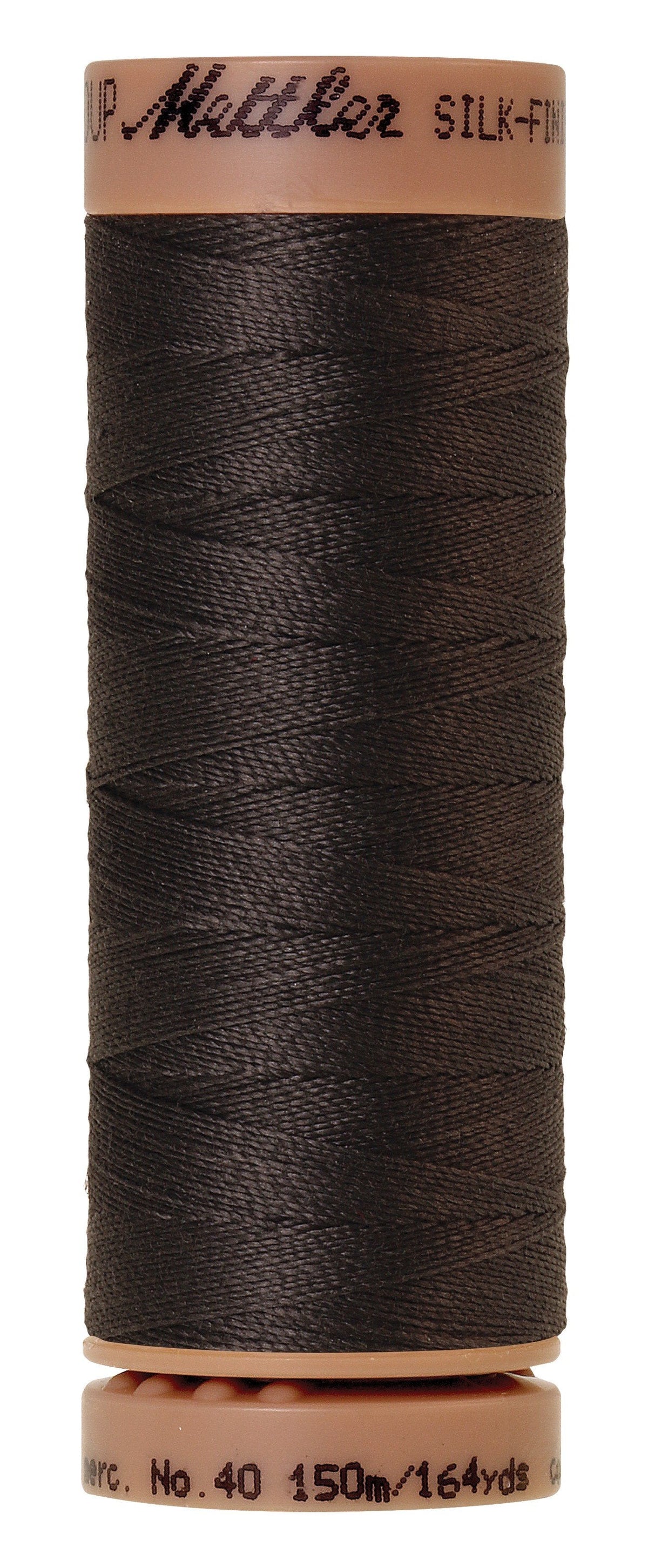 Fil de coton solide Mettler Silk-Finish 40wt 150 m (164 verges) anthracite