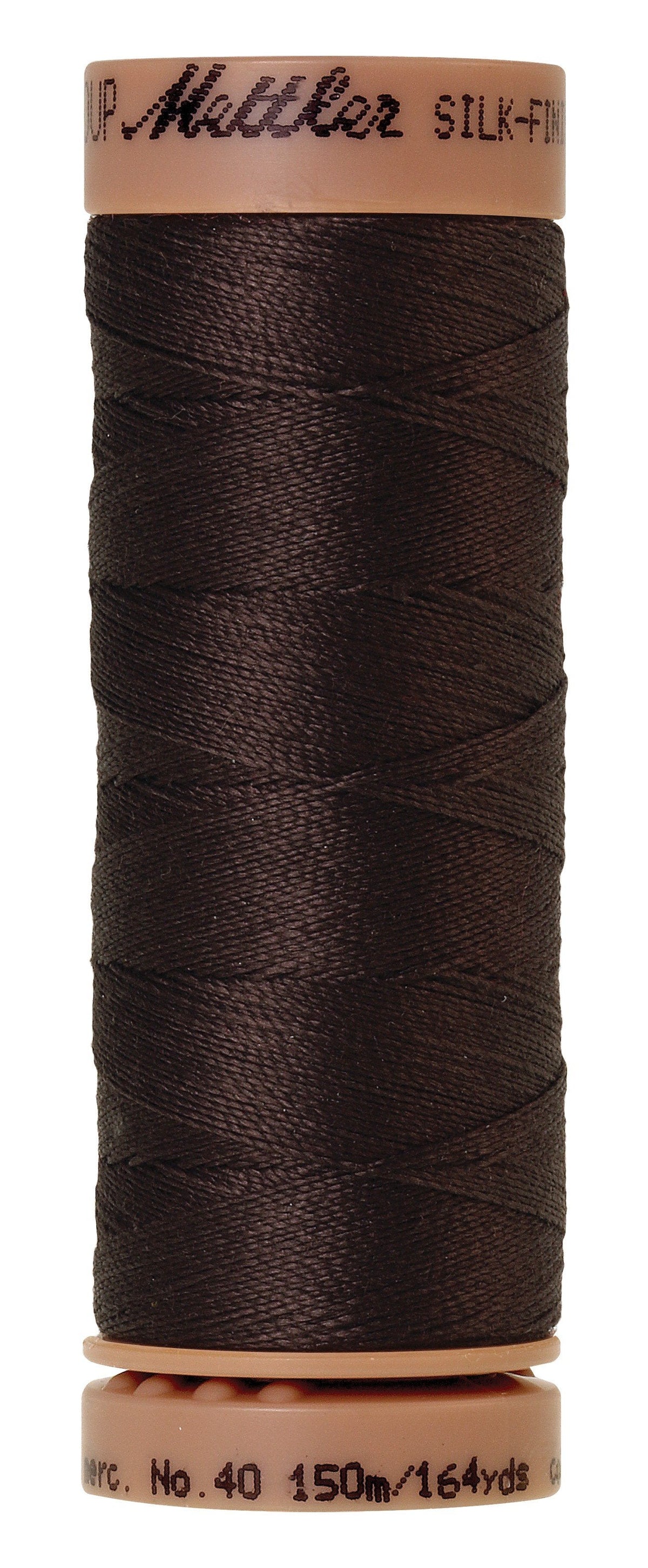 Mettler Silk-Finish 40wt Solid Cotton Thread 164yd/150M Black Peppercorn