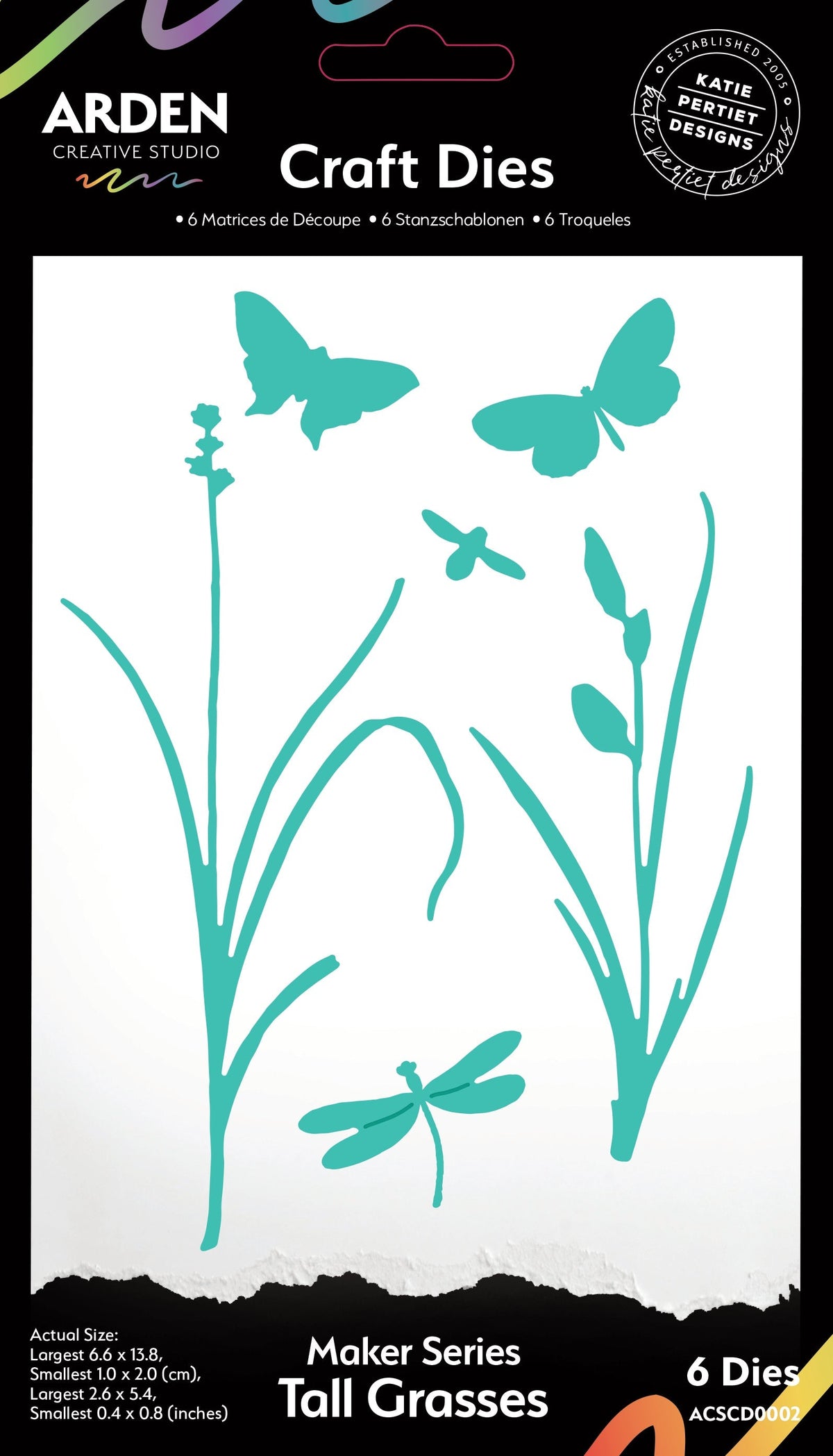Arden Creative Studio Lot de matrices de découpe hautes herbes de la série Maker