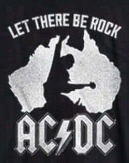 T-shirt AC/DC - Let There Be Rock - Noir