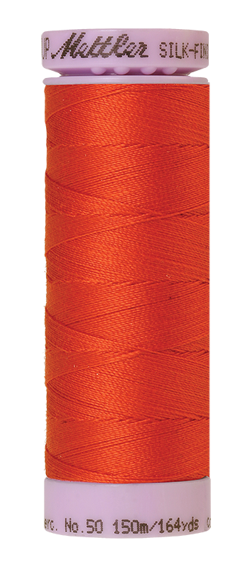 Fil de coton solide Mettler Silk-finish 50wt 164yd/150m Paprika